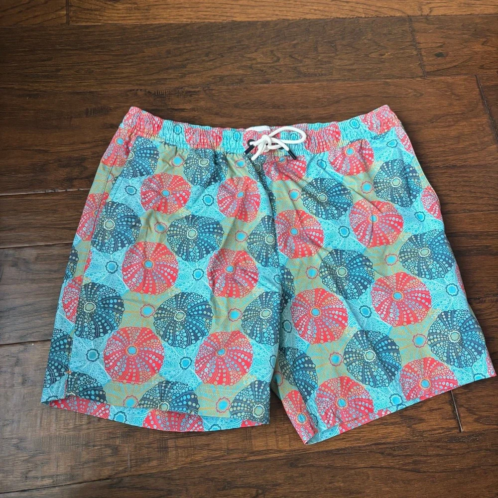 Hearth & Soul $150 Swims Riccio Swim Shorts Size M Blue Vacation Board Shorts